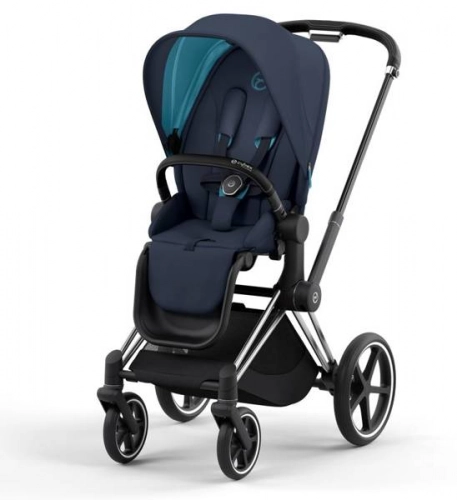 Cybex e-Priam Nautical Blue Chrome black frame Bērnu rati 4in1