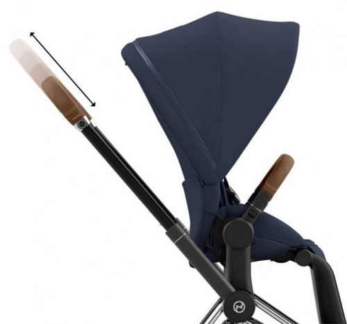 Cybex e-Priam Nautical Blue Chrome brown frame Bērnu rati 4in1