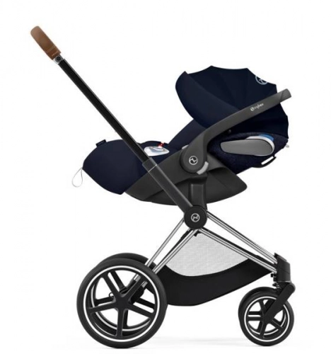 Cybex e-Priam Nautical Blue Chrome brown frame Bērnu rati 4in1
