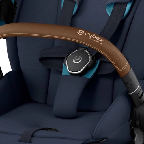 Cybex e-Priam Nautical Blue Chrome brown frame Bērnu rati 4in1