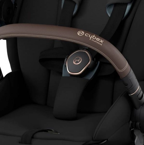 Cybex e-Priam Onyx Black Eco/ Conscious Rosegold frame Pastaigu rati