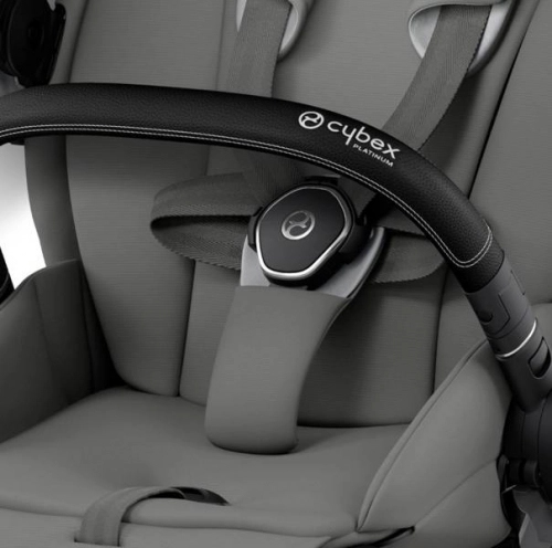 Cybex e-Priam Soho Grey Chrome black frame Pastaigu rati