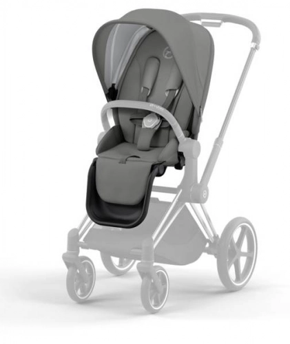 Cybex e-Priam Soho Grey Chrome black frame Pastaigu rati