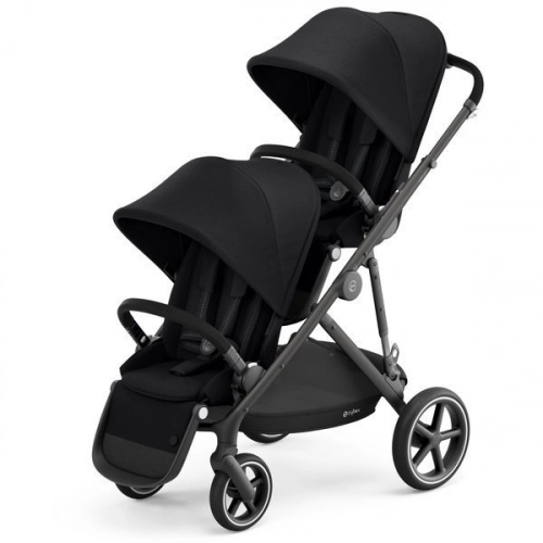 Cybex Gazelle S Deep Black + Aton M I-Size Dvīņu rati