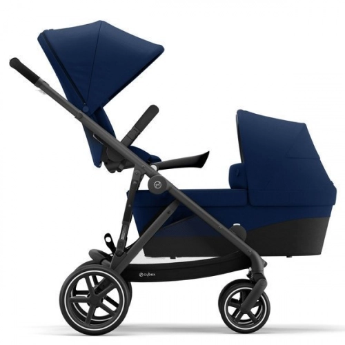 Cybex Gazelle S Navy Blue + Aton M I-Size Dvīņu rati
