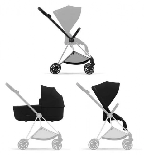 Cybex Mios 3.0 + Cloud Z2 i-Size Deep Black + Chrome black frame Детская коляска 3in1