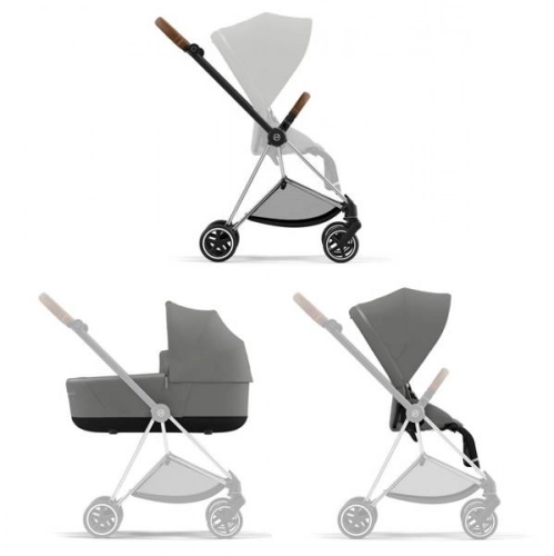 Cybex Mios 3.0 + Cloud Z2 i-Size Soho Grey + Chrome brown frame Детская коляска 3in1