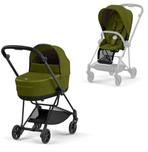 Cybex Mios 3.0 Mustard Khaki Green + Cloud Z i-Size + Matt Black frame Детская коляска 3in1