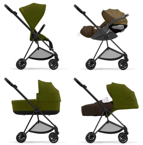 Cybex Mios 3.0 Mustard Khaki Green + Cloud Z i-Size + Matt Black frame Детская коляска 3in1