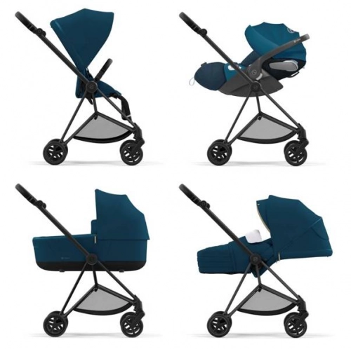 Cybex Mios 3.0 Mountain Blue Plus + Cloud Z i-Size + Matt Black frame Детская коляска 3in1