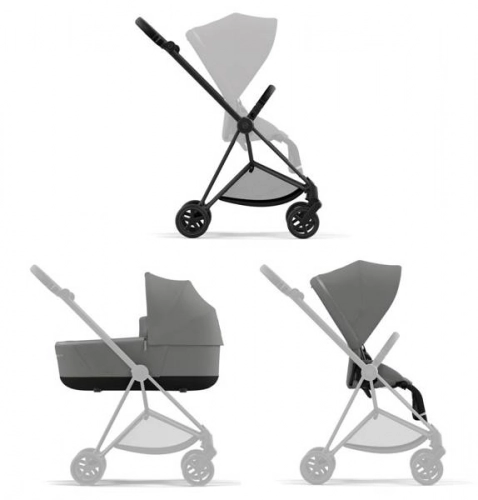 Cybex Mios 3.0 Soho Grey + Cloud Z I-Size + Matt Black frame Детская коляска 4in1