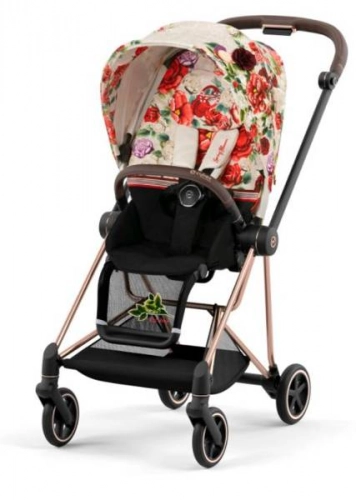 Cybex Mios 3.0 Spring Blossom Light + Cloud Z i-Size + Rose gold frame Детская коляска 3in1