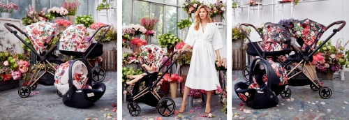 Cybex Mios Spring Blossom Dark Pastaigu Bloks