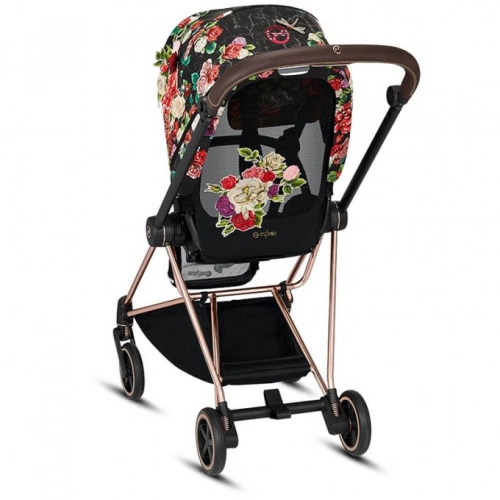 Cybex Mios Spring Blossom Dark + Rose gold Frame Bērnu rati 2in1