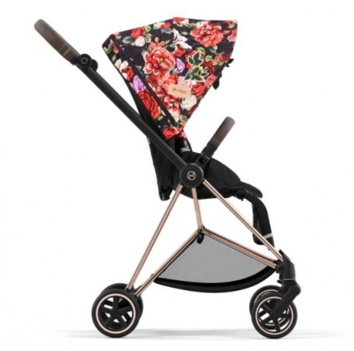 Cybex Mios Spring Blossom Dark + Rose gold Frame Bērnu rati 2in1