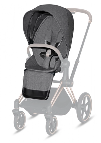 Cybex Priam 2.0 Manhattan Grey Plus Pastaigu Bloks