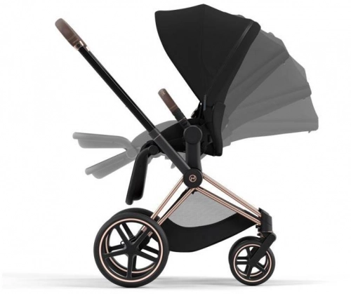 Cybex Priam 3.0 Deep Black + Rose Gold Frame Прогулочная коляска