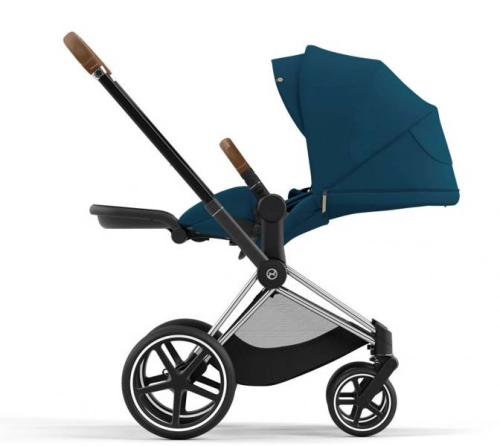 Cybex Priam 4.0 + Cloud Z I-size Chrome brown frame Mountain Blue Bērnu rati 3in1