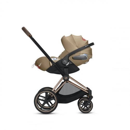 Cybex Priam 4.0 + Cloud Z I-size Gold rose frame Karolina Kurkova One Love Bērnu rati 3in1