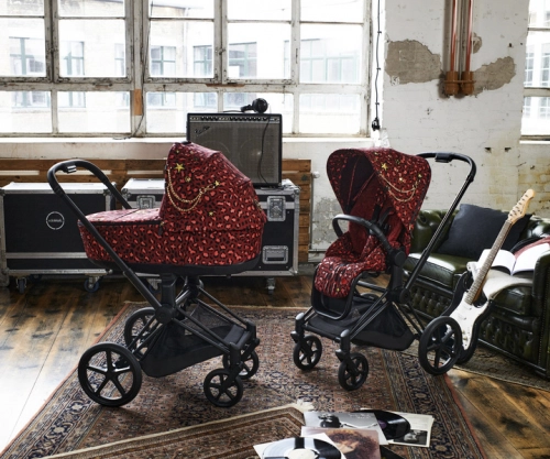 Cybex Priam 4.0 + Cloud Z2 I-size + Chrome black frame Rosenrot Red by Alec Voelkel Bērnu rati 3in1
