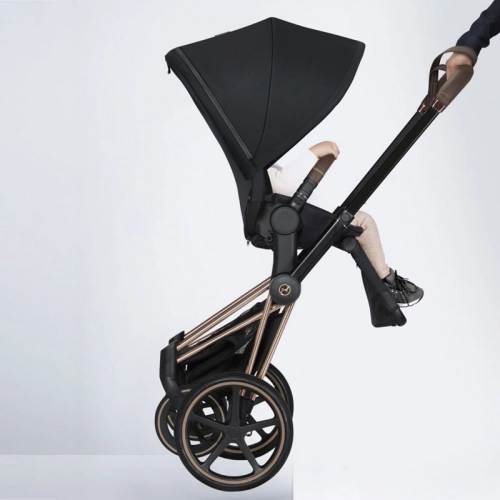 Cybex Priam 4.0 + Cloud Z2 I-size Gold rose frame Khaki Brown Bērnu rati 3in1