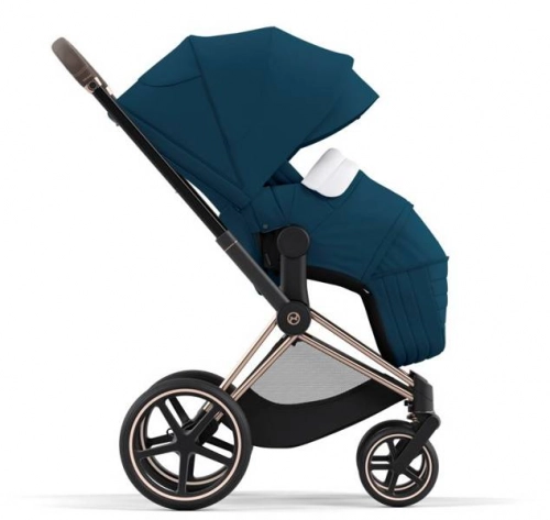 Cybex Priam 4.0 + Cloud Z2 I-size Gold rose frame Mountain Blue Bērnu rati 3in1