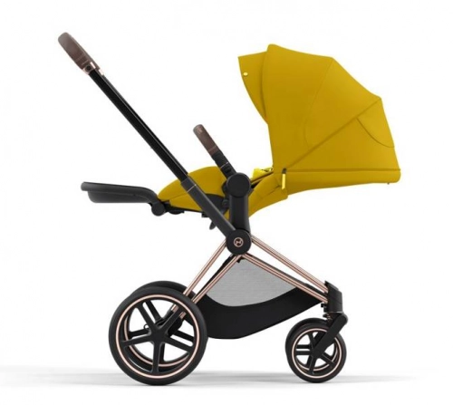 Cybex Priam 4.0 + Cloud Z2 I-size Gold rose frame Mustard Yellow Bērnu rati 3in1