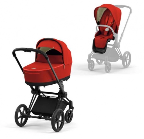 Cybex Priam 4.0 + Cloud Z2 I-size Matt black frame Autumn Gold Bērnu rati 3in1