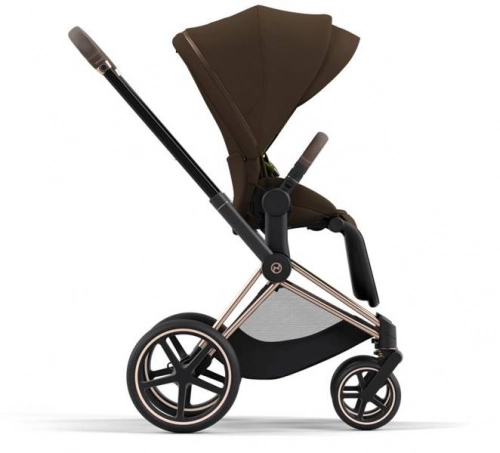 Cybex Priam 4.0 Khaki Brown + Gold rose frame Pastaigu rati