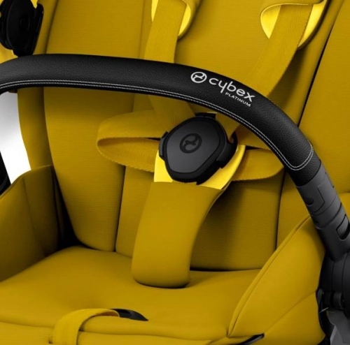 Cybex Priam 4.0 Mustard Yellow + Matt black frame Pastaigu rati