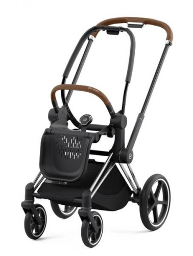 Cybex Priam 4.0 Spring Blossom Dark + Chrome brown frame Pastaigu rati