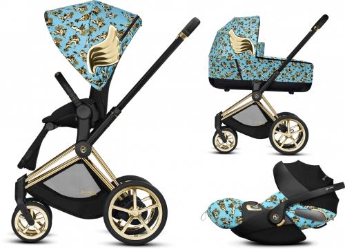 Cybex Priam Lux Cherub Blue by Jeremy Scott Люлька для коляски