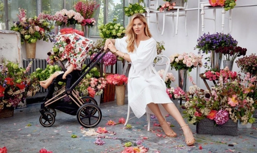 Cybex Priam Spring Blossom Light + Matt black frame Коляска с Люлькой