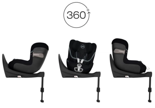 Cybex Sirona S2 I-Size 360 Deep black Bērnu autosēdeklis 0-18 kg