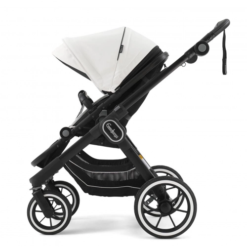 Emmaljunga NXT90 De Luxe Polar White Leatherette Black frame Bērnu rati 2in1