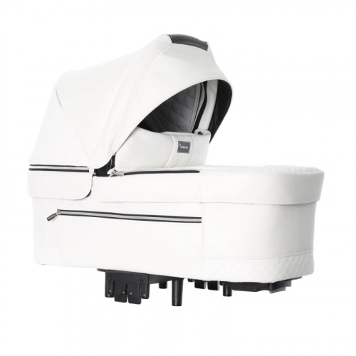 Emmaljunga NXT90 De Luxe Polar White Leatherette Black frame Bērnu rati 2in1