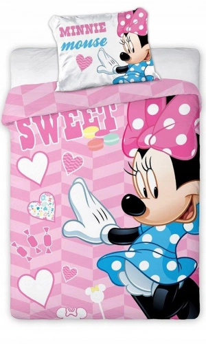 Faro Minnie Mouse Kokvilnas gultas veļas komplekts no 2 daļām 100x135