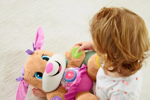 Fisher Price Laugh & Learn Smart Stages NEW Sis FPP96 Gudrā kucēna māsiņa (latv. val.)