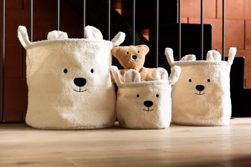 Grozs mantu uzglabāšanai 3 gb. Childhome Teddy Off white