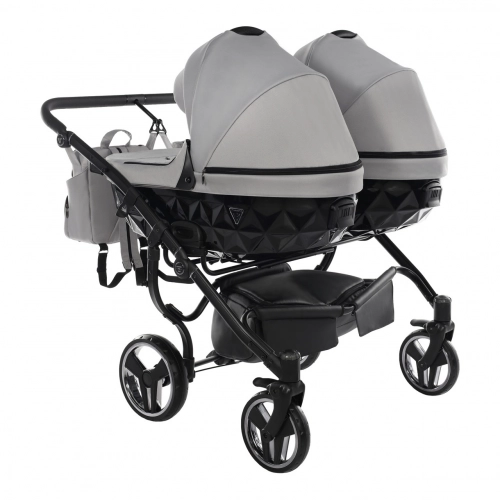 Junama Basic Duo 06 Grey Mist Dvīņu rati 3in1