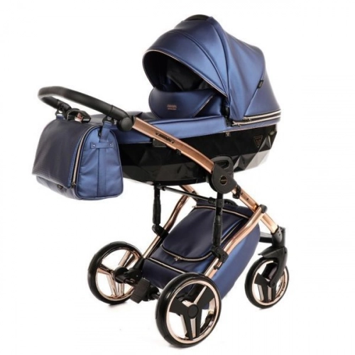 Junama Fluo Line Col.01 Navy rose gold Детская коляска 3 в 1
