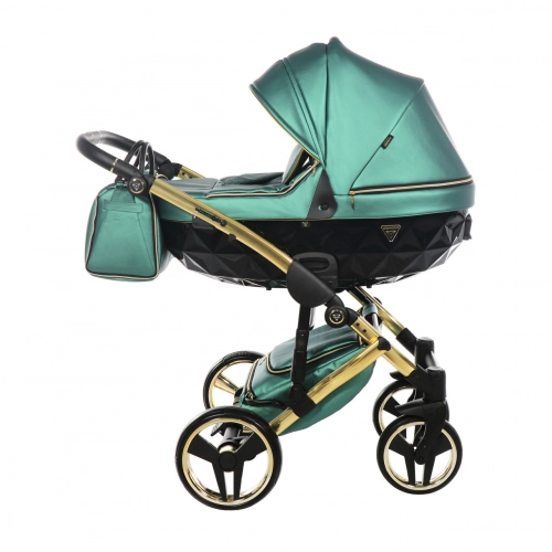 Junama Fluo Line Col.02 Green gold Bērnu rati 3in1