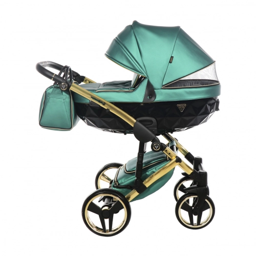 Junama Fluo Line Col.02 Green gold Bērnu rati 3in1