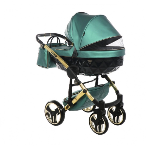 Junama Fluo Line Col.02 Green gold Bērnu rati 3in1