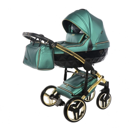 Junama Fluo Line Col.02 Green gold Bērnu rati 3in1