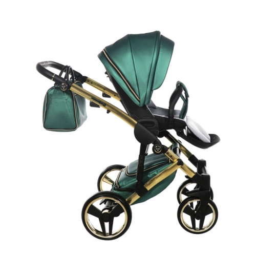 Junama Fluo Line Col.02 Green gold Bērnu rati 3in1
