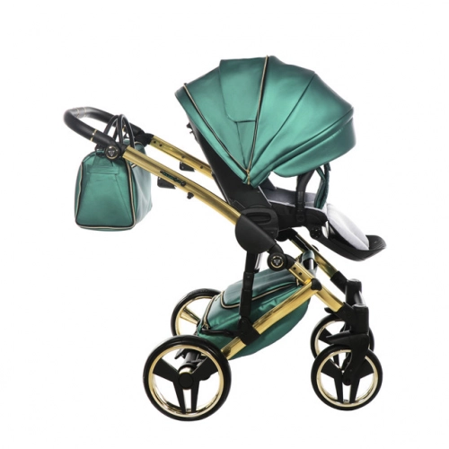 Junama Fluo Line Col.02 Green gold Bērnu rati 3in1