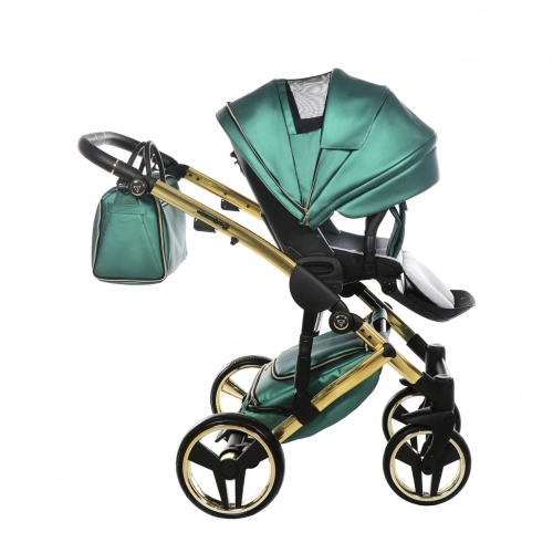 Junama Fluo Line Col.02 Green gold Bērnu rati 3in1
