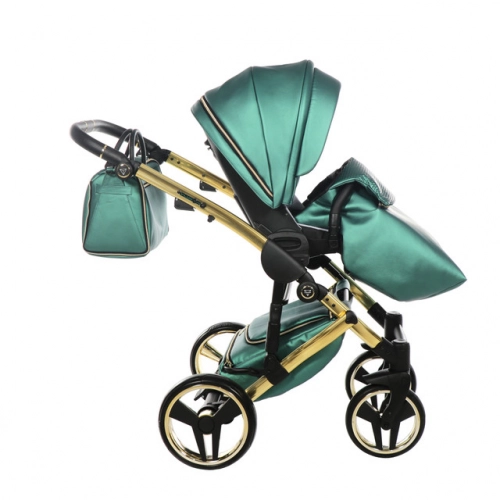 Junama Fluo Line Col.02 Green gold Bērnu rati 3in1