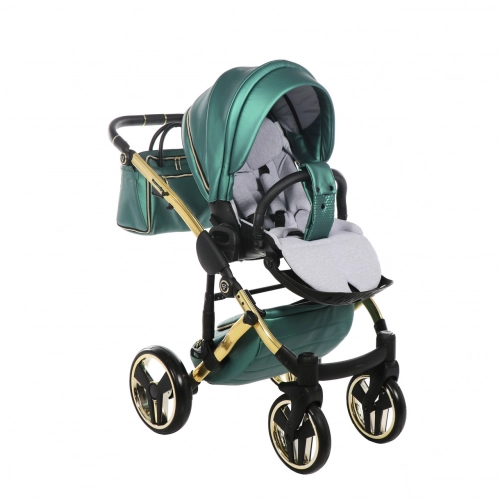 Junama Fluo Line Col.02 Green gold Bērnu rati 3in1